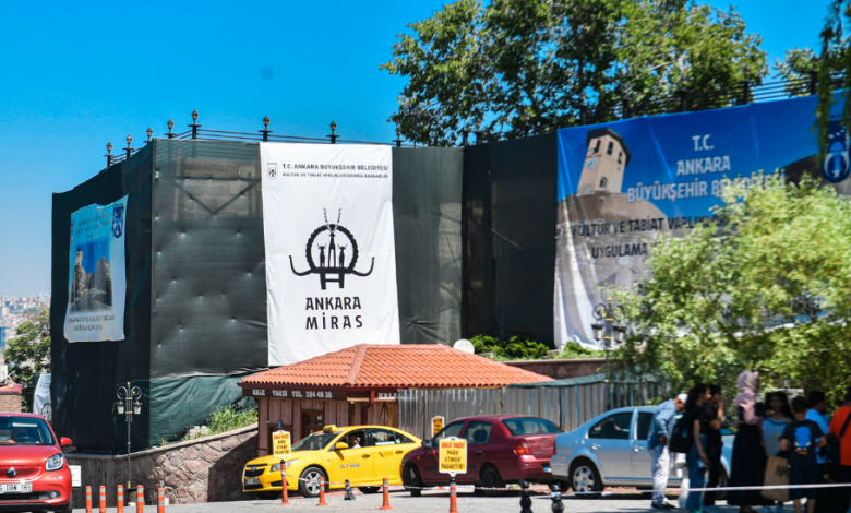 Ankara Kalesi’nin Hisar Kapısı’nda kapsamlı onarım çalışması başladı