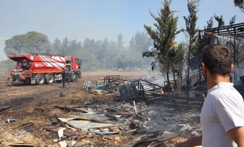 Serik’te otluk alanda çıkan yangın ormanlık alana sıçradı