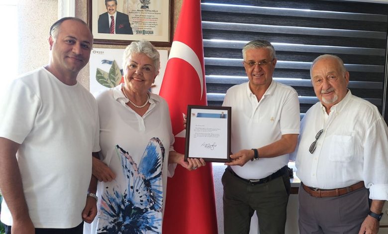 Karaman ailesine teşekkür belgesi