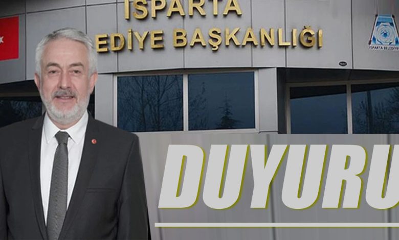 Isparta Belediyesi vatandaşları uyardı